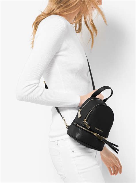 x-small convertible leather backpack michael michael kors rhea|Rhea Mini Leather Backpack .